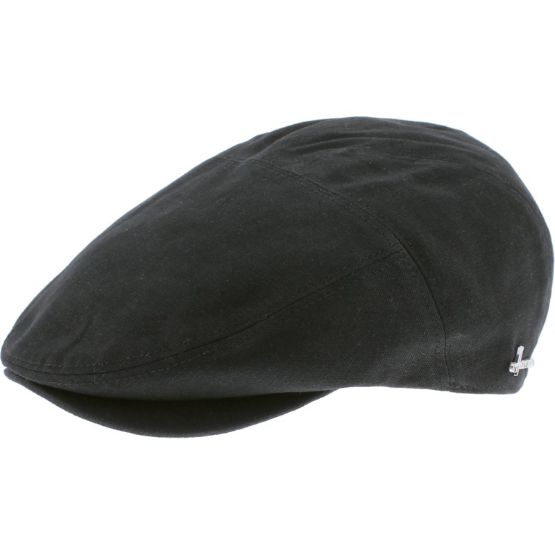 Casquette plate imperméable en coton huilé