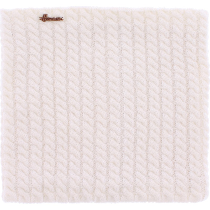 Cable-knit neck warmer with fleece lining