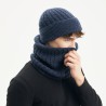 Cable-knit neck warmer with fleece lining