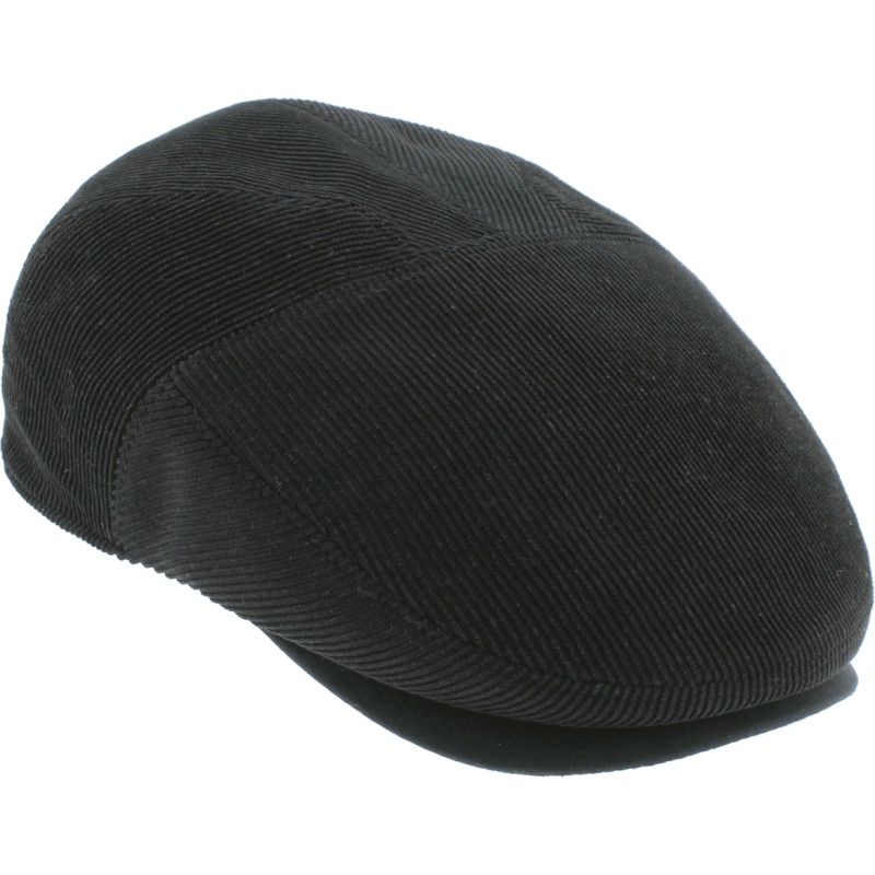 Flat cap in corduroy fabric