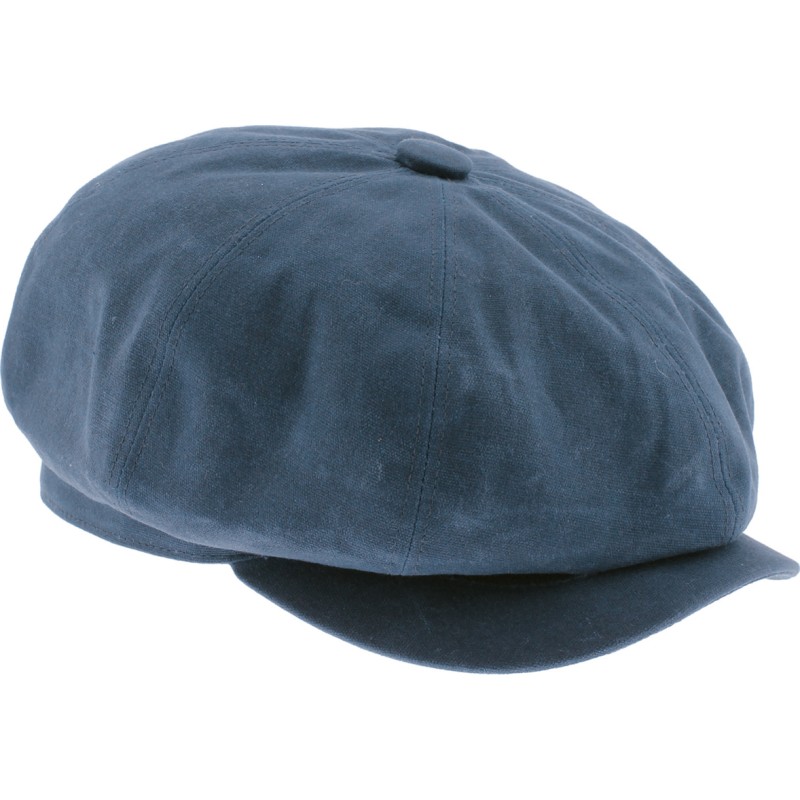 Waterproof waxed cotton newsboy cap