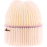 Adult ribbed beanie with edging and cuff