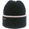 Adult ribbed beanie with edging and cuff