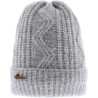 Plain ribbed adult soft beanie with cuff