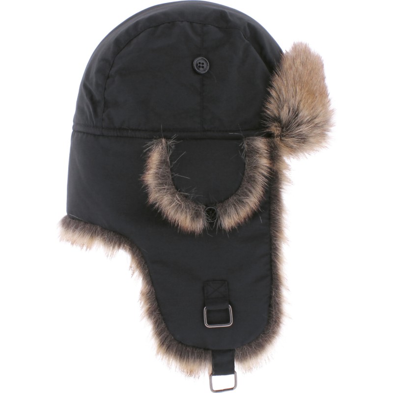 Faux fur hat, with 2 closing positions