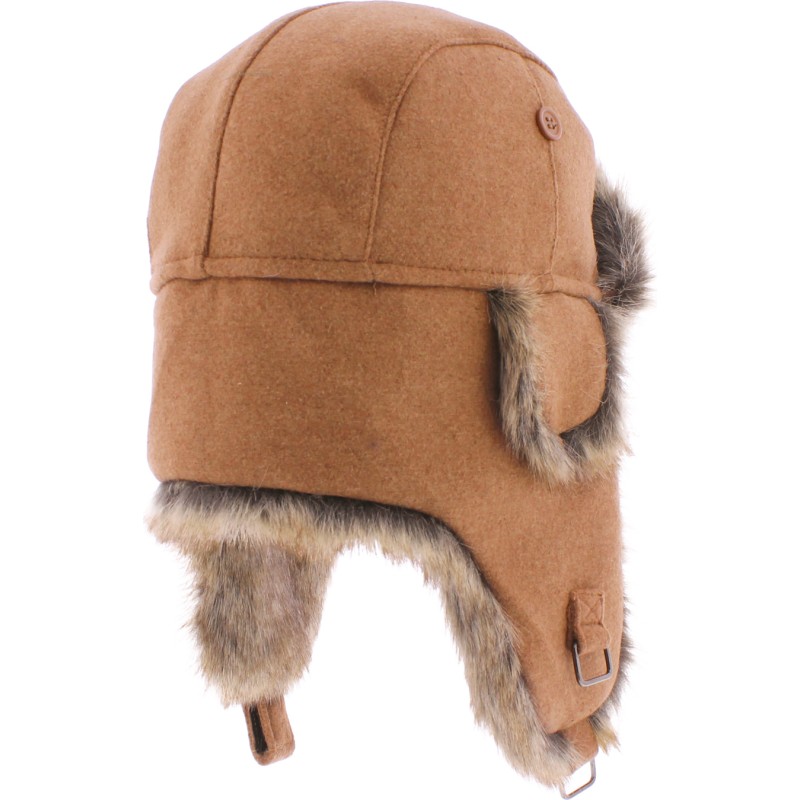 Faux fur hat, with 2 closing positions