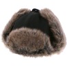 Faux fur hat, with 2 closing positions