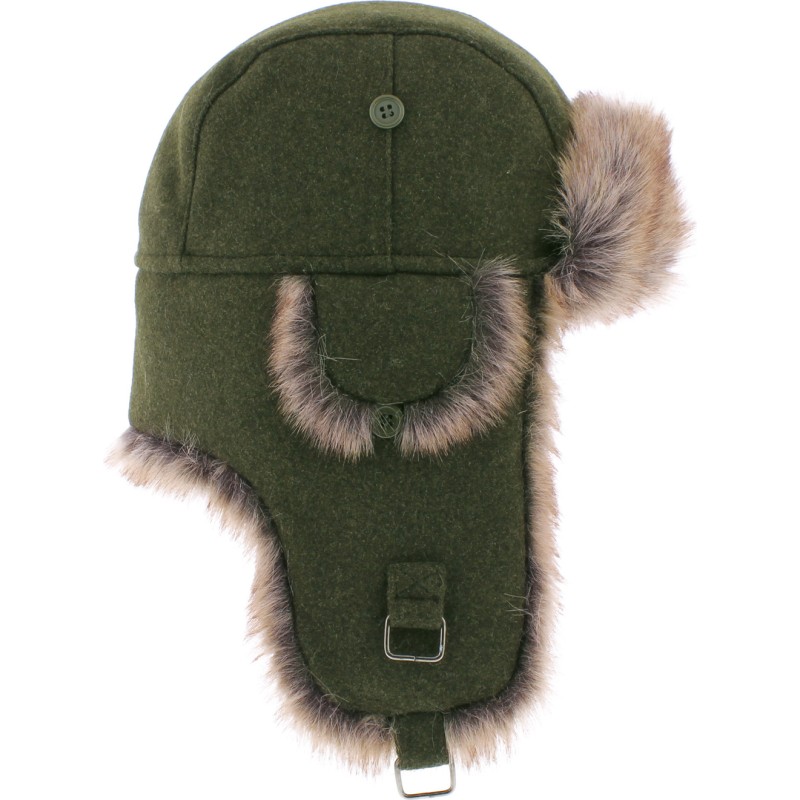 Faux fur hat, with 2 closing positions