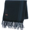 Large fringed scarf, with large check pattern, 180 x 65cm