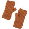 Plain adult mittens knitted with 80% recycled plastic thread. Lined in