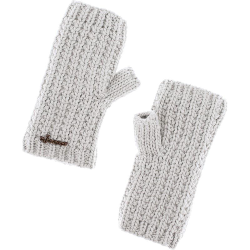 Plain adult mittens knitted with 80% recycled plastic thread. Lined in