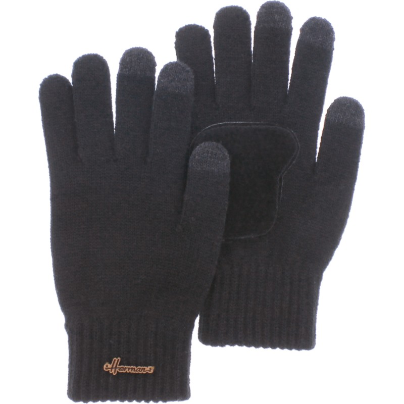 SET Bonnet à revers, paire de gants tactile avec renfort paume et tour