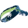 Visor with tropical pattern, with tightening buckle