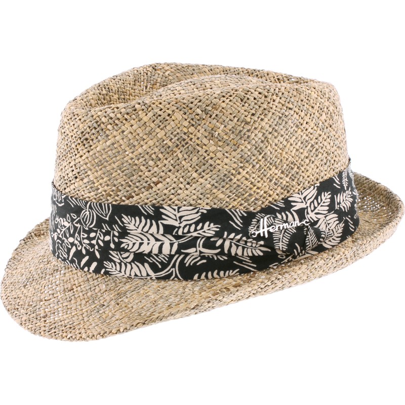 natural straw small brim hat