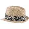 natural straw small brim hat