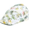 Tropical pattern flat cap