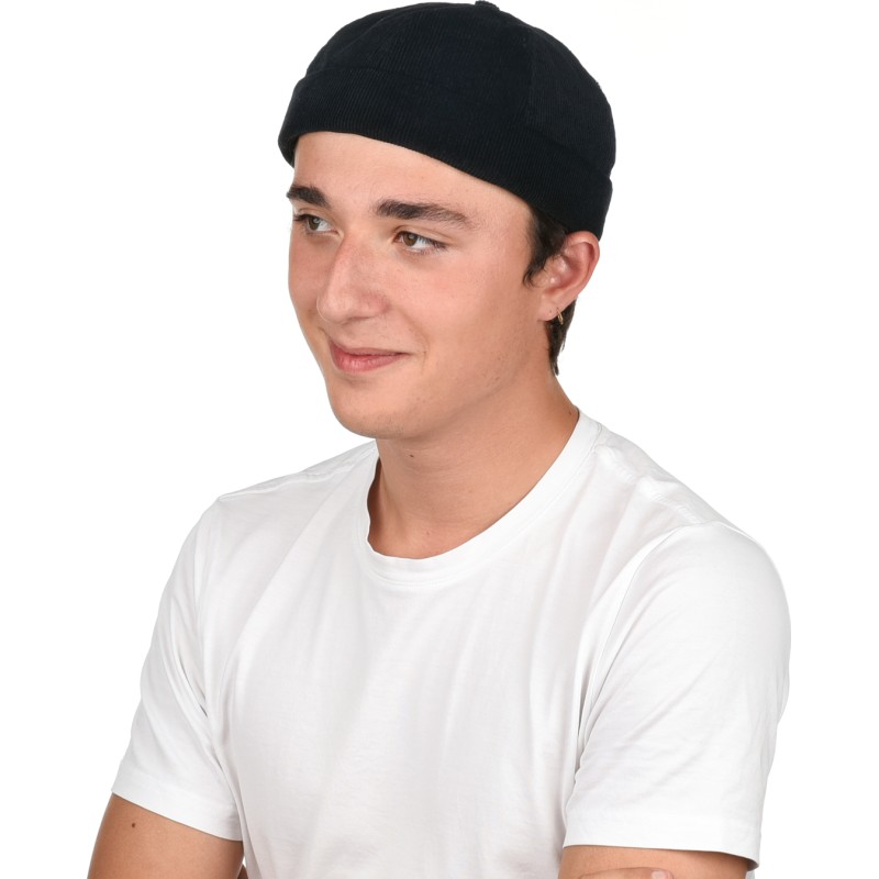 Velvet cotton sailor cap