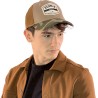 Casquette trucker avec visière camouflage, fermeture plastique "snapba