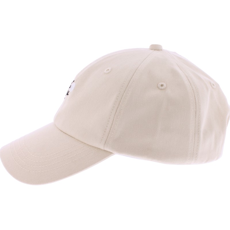 Plain color baseball cap with flower embroidery.