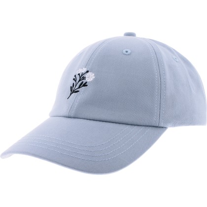 Casquette baseball de couleur unie avec broderie fleur.