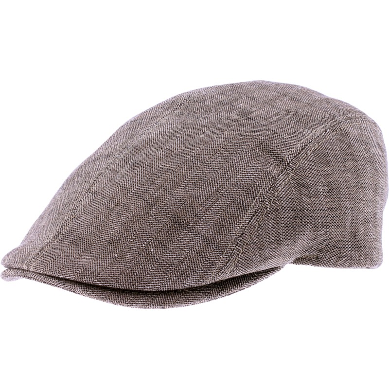 Casquette plate en tissu à motif chevrons.