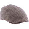 Flat cap in herringbone patterned fabric.