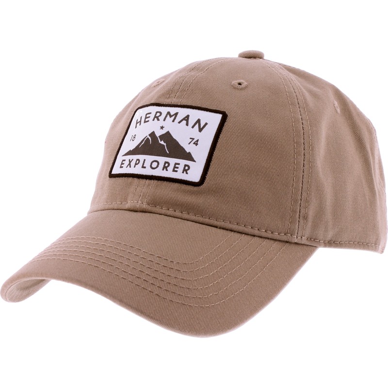 Casquette baseball de couleur unie avec patch Herman Explorer.