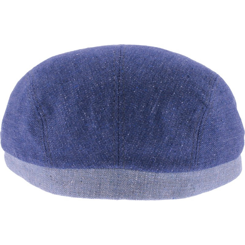 Two-tone flat cap.