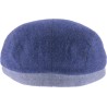 Two-tone flat cap.