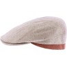 Two-tone flat cap.