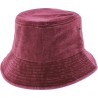 Plain-colored cotton bucket hat with faded effect.