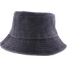 Plain-colored cotton bucket hat with faded effect.