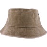 Plain-colored cotton bucket hat with faded effect.