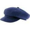 Plain women's newsboy cap, with elastic at the back.