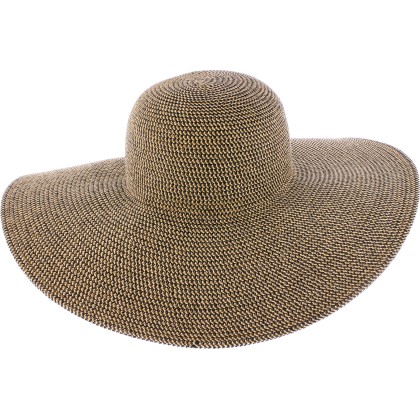 Women's very large brim hatwith UPF 50 protection.