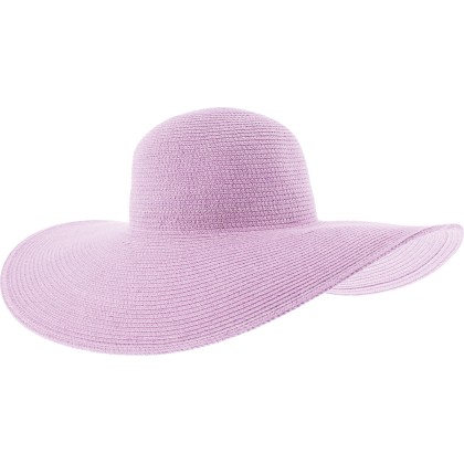 Women's very large brim hatwith UPF 50 protection.