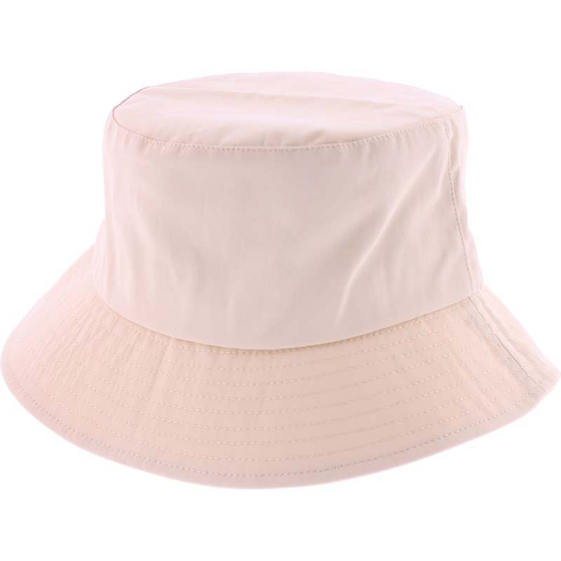 Plain color waterproof bucket hat.