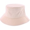 Plain color waterproof bucket hat.