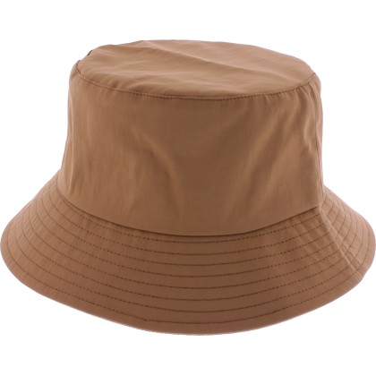 Plain color waterproof bucket hat.