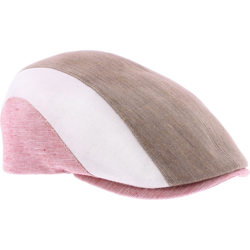 Tricolor flat cap.