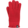 Women's plain knit gloves lined with teddy plush