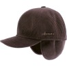 Plain velvet baseball cap with ear flaps and plush interior