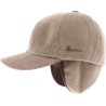 Plain velvet baseball cap with ear flaps and plush interior