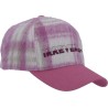 Two-tone baseball cap in embroidered tartan.