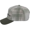 Two-tone baseball cap in embroidered tartan.
