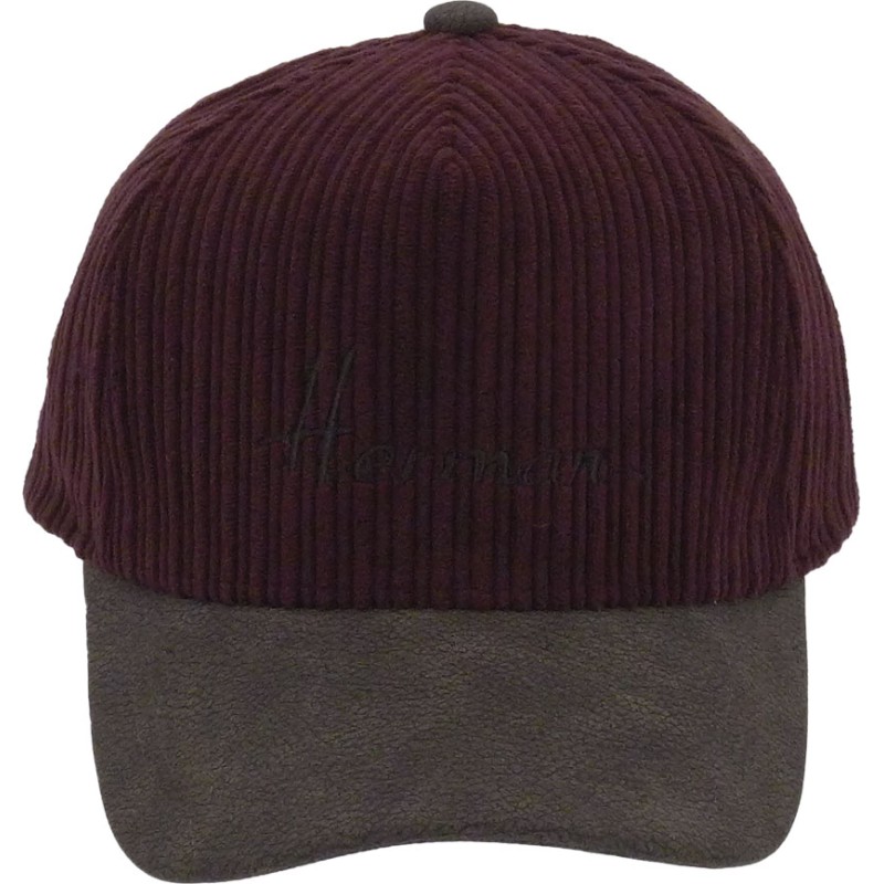 Casquette baseball bicolore en velour.