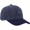 Casquette baseball bicolore en pied de poule.