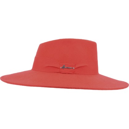 Chapeau à grand bord coupé cousu en feutre de laine uni.