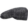 Casquette gavroche en tweed chiné.