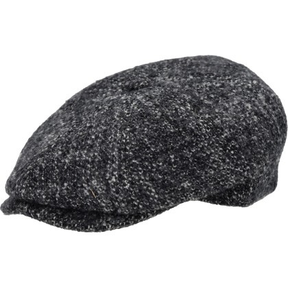 Gavroche cap in mottled tweed.